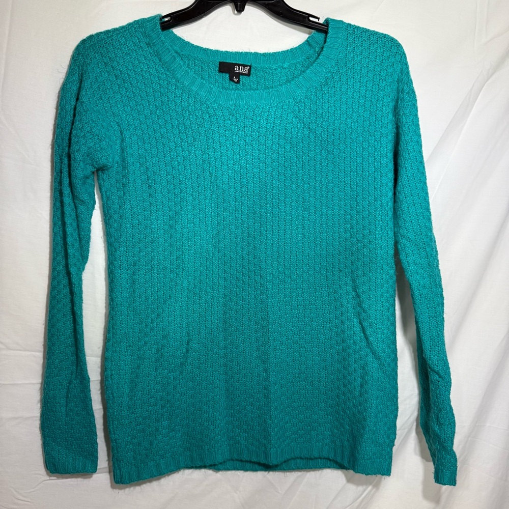 a.n.a Vibrant Teal Crew Neck Sweater Size Small